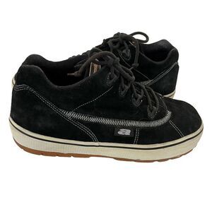 ALPINESTARS Black Suede Shoes White Rubber Lace Up Riding Mens Size 11.5